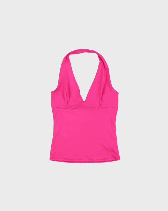 Vintage Y2k 2000s Gaze Slinky Halter Neck Top - S