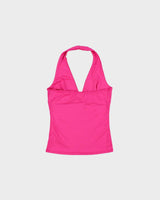 Vintage Y2k 2000s Gaze Slinky Halter Neck Top - S