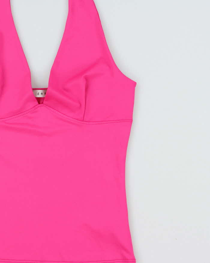 Vintage Y2k 2000s Gaze Slinky Halter Neck Top - S