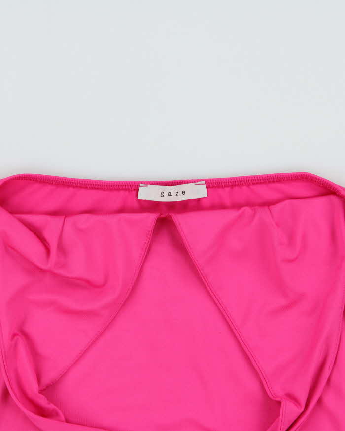 Vintage Y2k 2000s Gaze Slinky Halter Neck Top - S