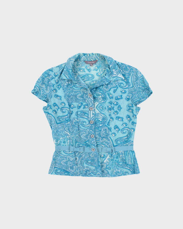 Vintage Y2k 2000s Thomo Paisley Pattern Blouse - M