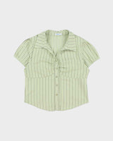 Vintage Y2k 2000s Valleygirl Striped Blouse - L