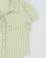 Vintage Y2k 2000s Valleygirl Striped Blouse - L