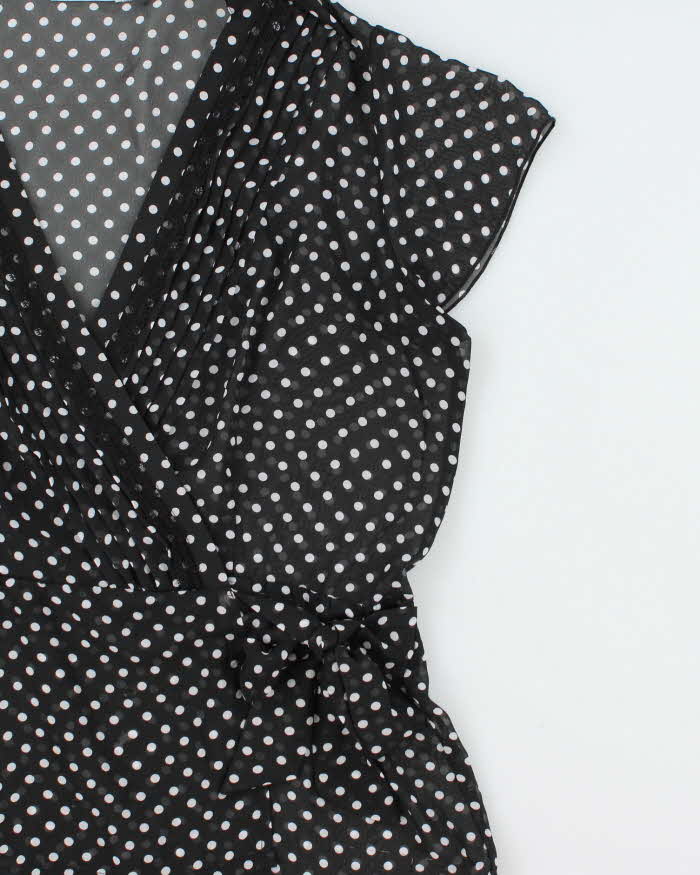 Vintage Y2k 2000s Ricki's Polka Dot Mesh Blouse - L