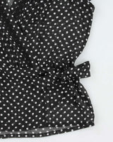 Vintage Y2k 2000s Ricki's Polka Dot Mesh Blouse - L