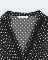 Vintage Y2k 2000s Ricki's Polka Dot Mesh Blouse - L