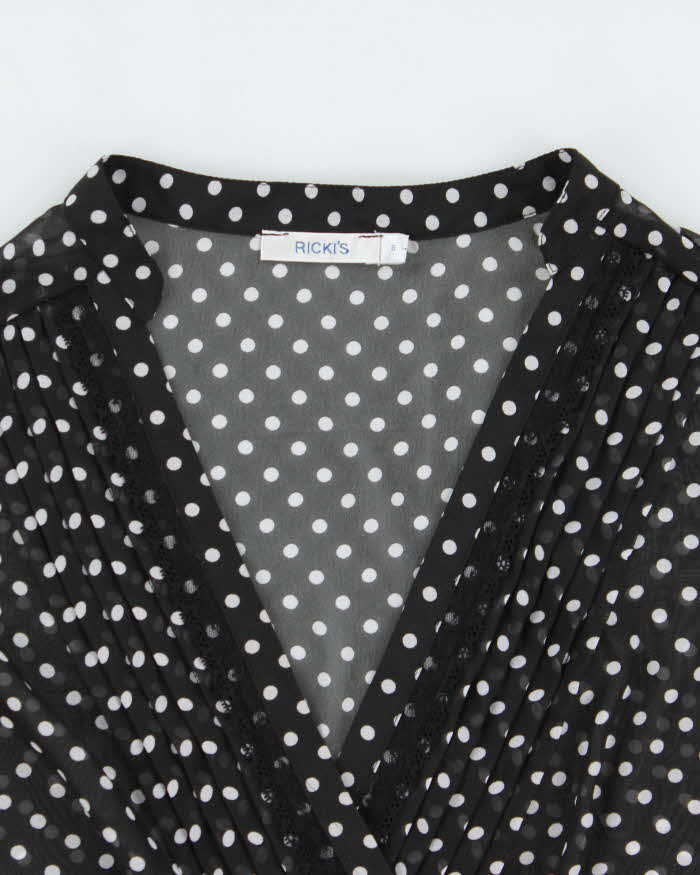 Vintage Y2k 2000s Ricki's Polka Dot Mesh Blouse - L