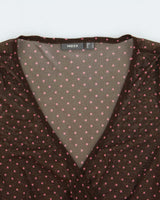 Vintage Y2k 2000s Mexx Polka Dot Mesh Top - S