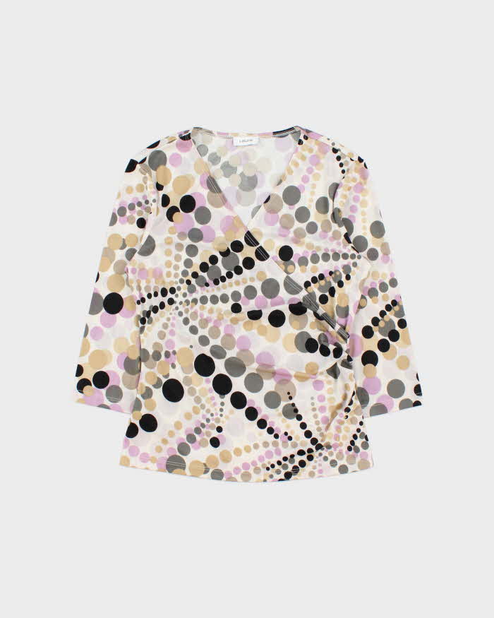 Vintage Y2k 2000s Laura Spotty Slinky Top - M