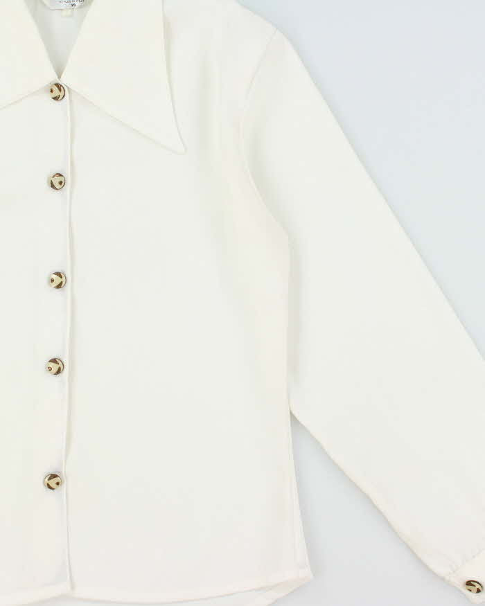 Vintage 1970s Wirona Semi Sheer Blouse - S