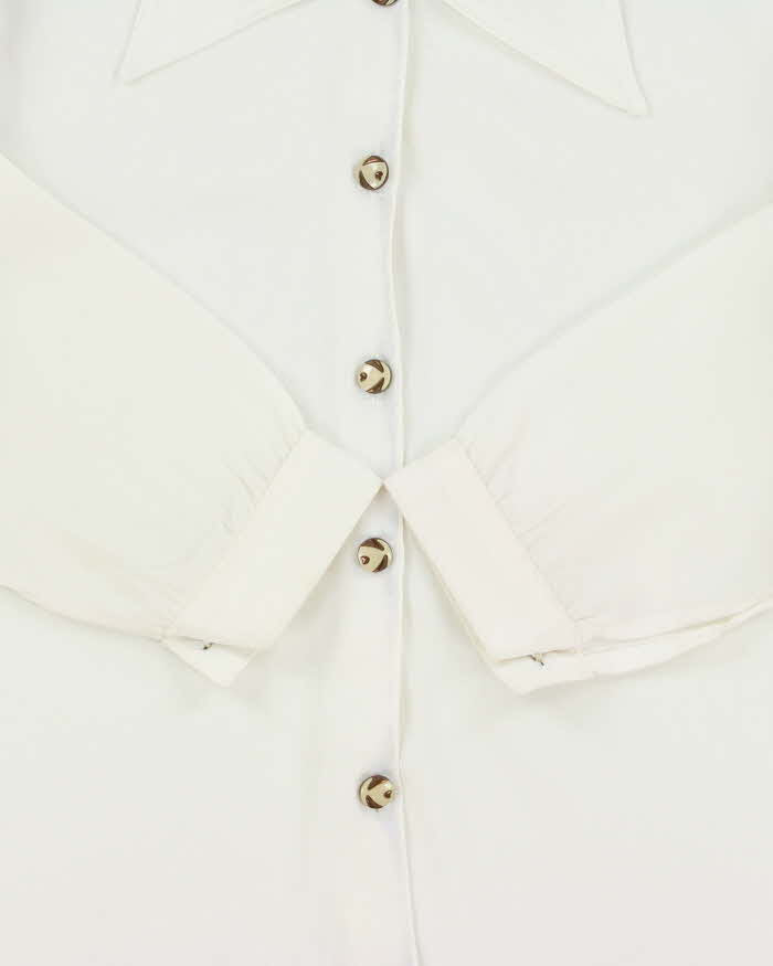 Vintage 1970s Wirona Semi Sheer Blouse - S