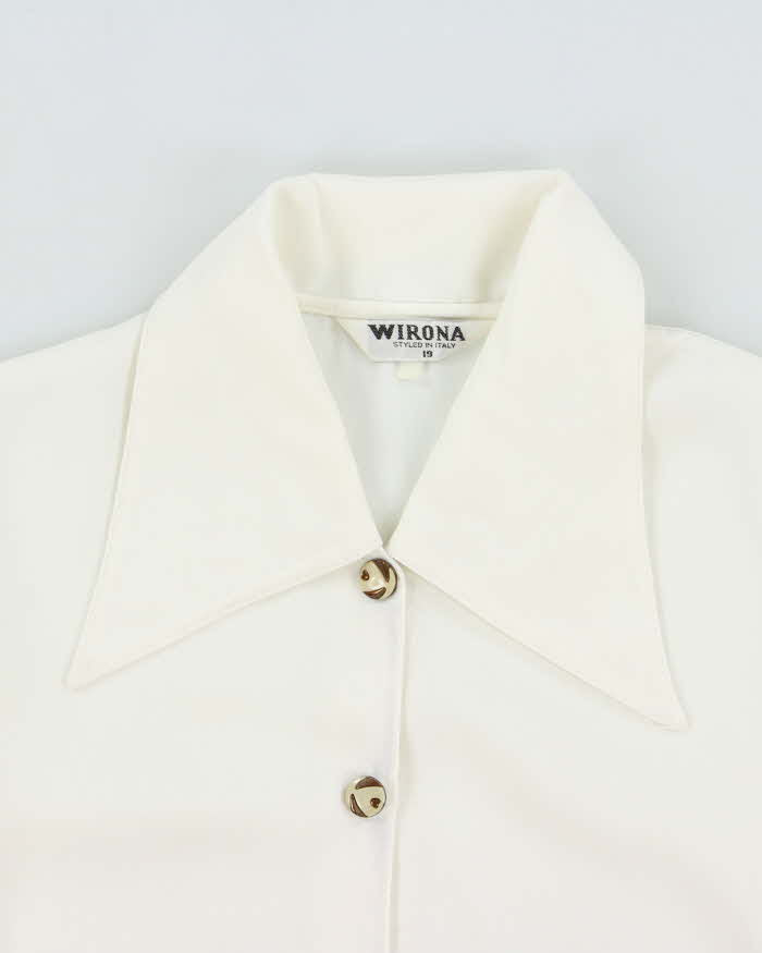 Vintage 1970s Wirona Semi Sheer Blouse - S