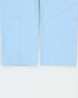 Vintage 1970s Adidas Originals Women's Baby Blue Made In Canada Canvas Straight Leg Casual Trousers - S