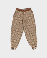 2021 Coach x Jennifer Lopez Signature Monogram Heavyweight Cotton Joggers - S