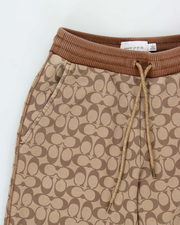 2021 Coach x Jennifer Lopez Signature Monogram Heavyweight Cotton Joggers - S