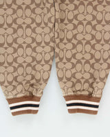 2021 Coach x Jennifer Lopez Signature Monogram Heavyweight Cotton Joggers - S