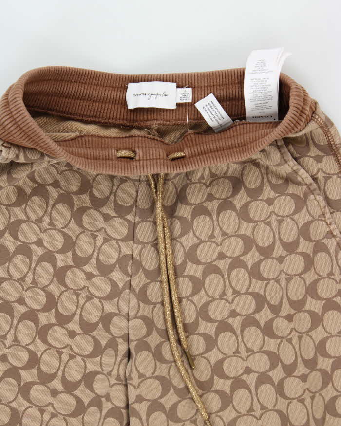 2021 Coach x Jennifer Lopez Signature Monogram Heavyweight Cotton Joggers - S