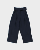 Vintage Emporio Armani Women's High Waisted Pleated Wide Leg Belted Trousers - W25 L25