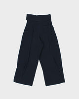 Vintage Emporio Armani Women's High Waisted Pleated Wide Leg Belted Trousers - W25 L25