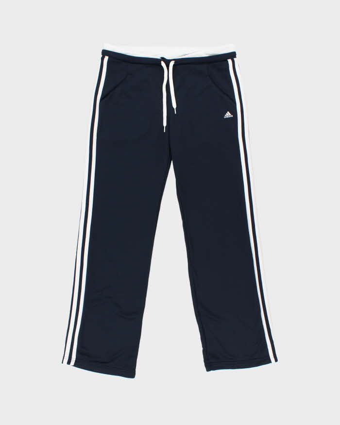 Vintage Y2K 00s Adidas Women's Climacool Low-Rise Soft Shell Bootcut Tracksuit Bottoms - L
