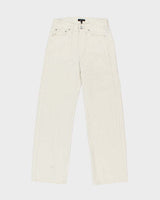 Rag &amp; Bone Women's Ivory Striped Linen Blend High Waisted Wide Leg Trousers - W28 L32