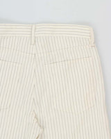 Rag &amp; Bone Women's Ivory Striped Linen Blend High Waisted Wide Leg Trousers - W28 L32