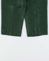 SS2012 Prada Women's Emerald Pure Silk Mid-Rise Capri Trousers - W33 L18