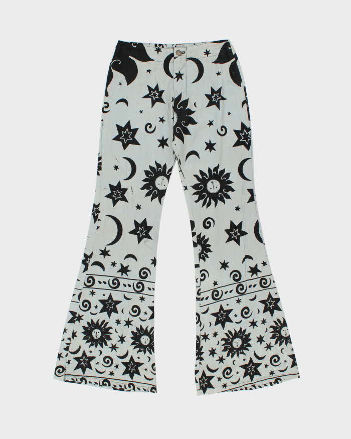 Vintage 1990s Constad London Low-Rise Made In UK Bell Bottom Flared Trousers - W27 L32