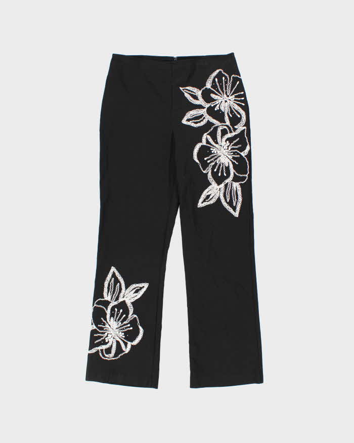Vintage 1990s Joseph Ribkoff Embroidered Kick Flare Trousers - W30 L27