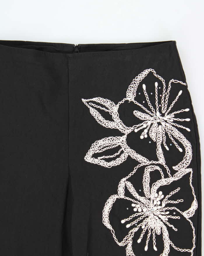 Vintage 1990s Joseph Ribkoff Embroidered Kick Flare Trousers - W30 L27