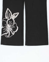 Vintage 1990s Joseph Ribkoff Embroidered Kick Flare Trousers - W30 L27