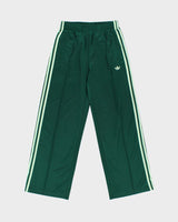 2025 Adidas Originals Women's Green Embroidered Wide Leg Firebird Tracksuit Bottoms - S