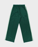 2025 Adidas Originals Women's Green Embroidered Wide Leg Firebird Tracksuit Bottoms - S