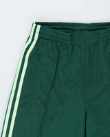 2025 Adidas Originals Women's Green Embroidered Wide Leg Firebird Tracksuit Bottoms - S