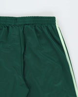 2025 Adidas Originals Women's Green Embroidered Wide Leg Firebird Tracksuit Bottoms - S