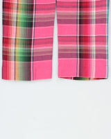 Vintage Y2K 00s Ralph Lauren Sport Women's Mid-Rise Plaid Linen Blend Capri Trousers - W29 L25