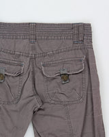 Vintage Y2K 00s EDC By Esprit Women's Low-Rise Canvas Bootcut Cargo Trousers - W29 L33
