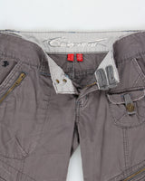 Vintage Y2K 00s EDC By Esprit Women's Low-Rise Canvas Bootcut Cargo Trousers - W29 L33