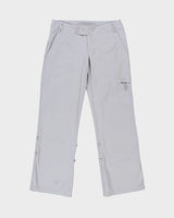 Vintage Y2K 00s The North Face Women's Pale Grey Low-Rise Canvas Bootcut Cargo Hiking Trousers - W32 L32