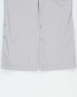 Vintage Y2K 00s The North Face Women's Pale Grey Low-Rise Canvas Bootcut Cargo Hiking Trousers - W32 L32