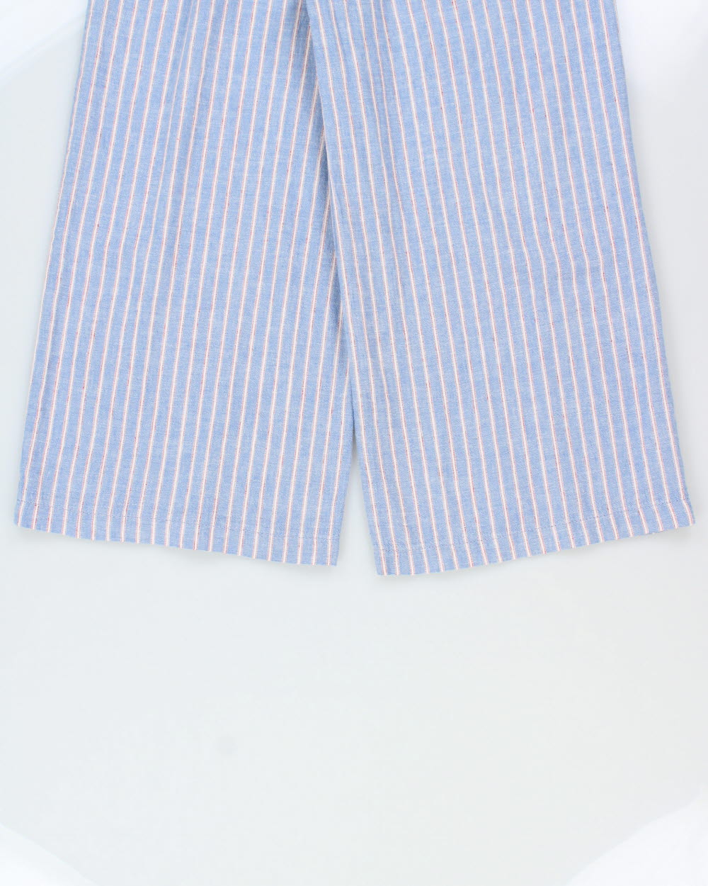 Max Studio Women's Striped Linen Blend Pleated Relaxed Fit Wide Leg Cropped Belted Trousers - S