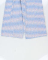 Max Studio Women's Striped Linen Blend Pleated Relaxed Fit Wide Leg Cropped Belted Trousers - S