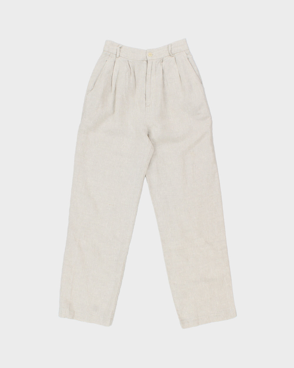 Reformation Linen High Waisted Relaxed Leg Trousers - W23 L27