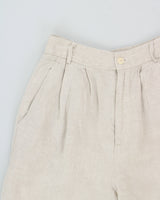 Reformation Linen High Waisted Relaxed Leg Trousers - W23 L27