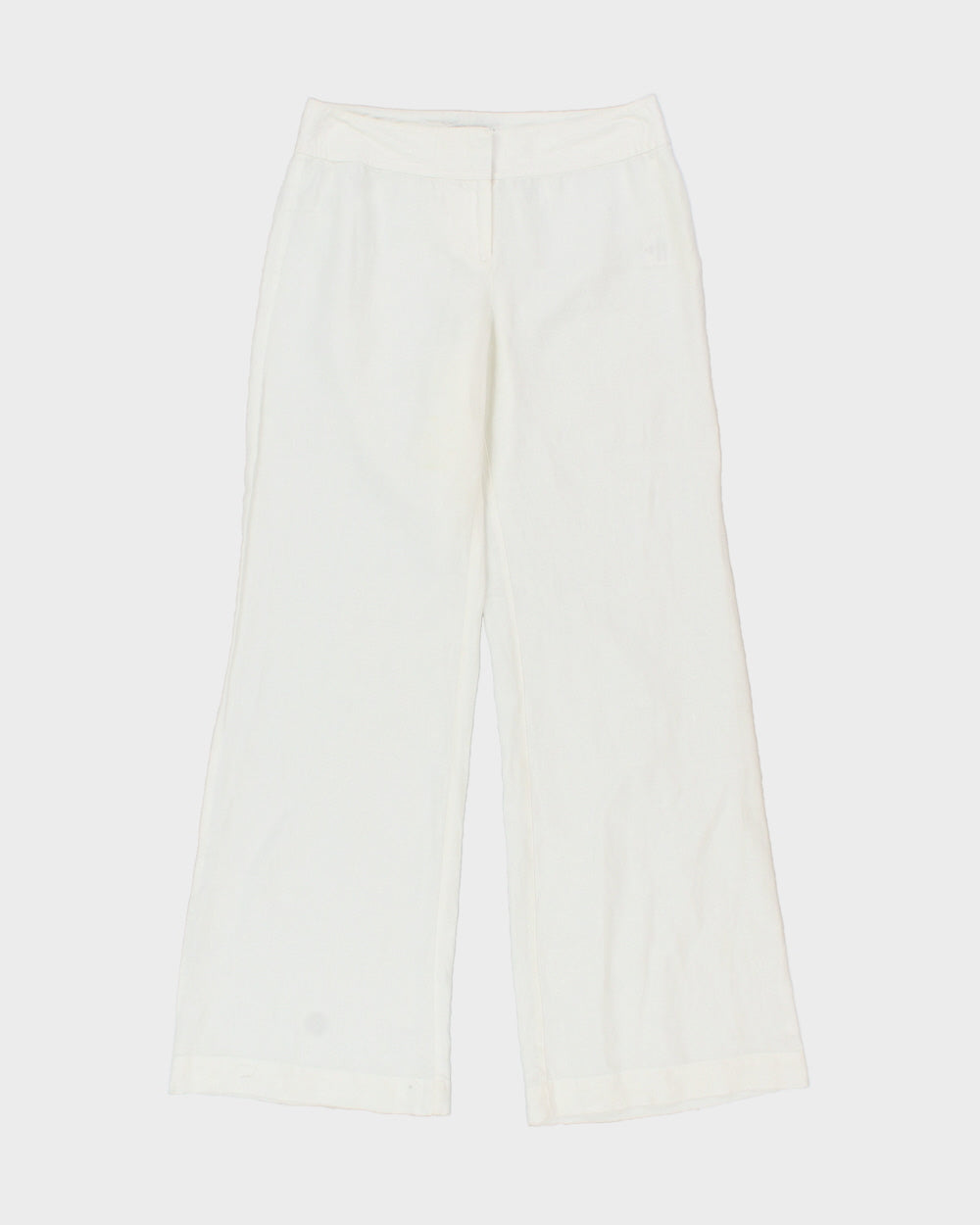 Vintage 2000s DKNYc Wide Leg Linen Trousers - W30 L32