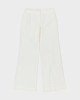 Vintage 2000s DKNYc Wide Leg Linen Trousers - W30 L32