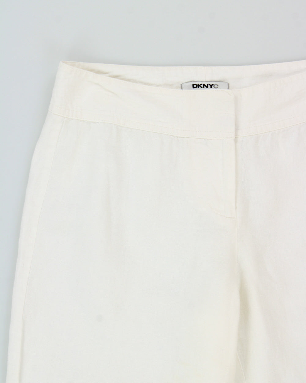 Vintage 2000s DKNYc Wide Leg Linen Trousers - W30 L32