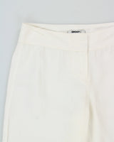 Vintage 2000s DKNYc Wide Leg Linen Trousers - W30 L32