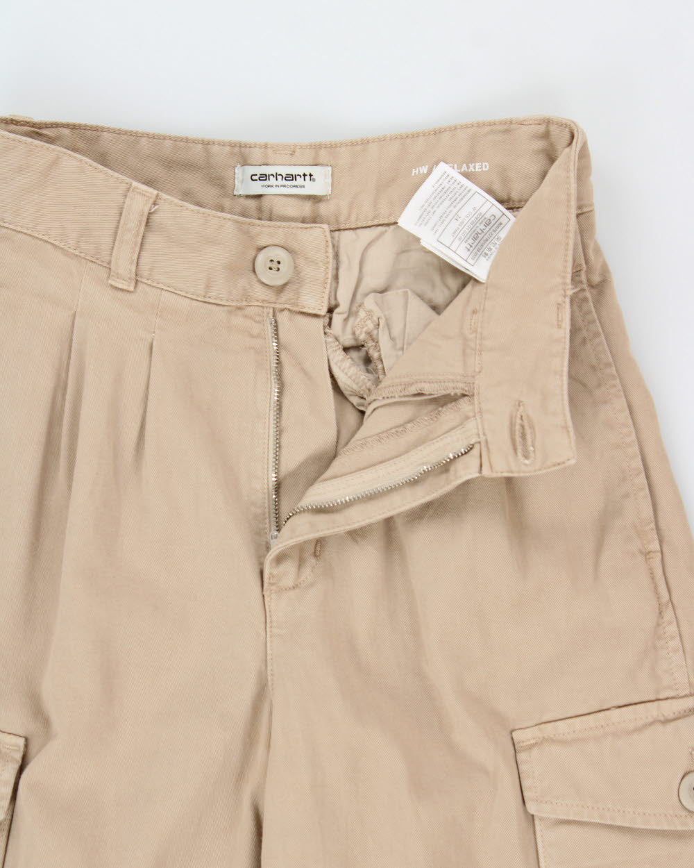 Vintage Carhartt WIP Collins High Waisted Relaxed Fit Cargo Trousers - W25 L28