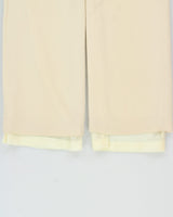 Vintage 1990s Lauren Ralph Lauren Cream Women's High-Rise Wool Wide Leg Trousers - W26 L30